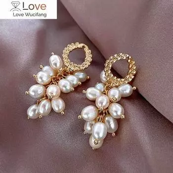 Многослойные жемчужные серьги-подвески для женщин, модные новые ювелирные изделия, белые элегантные серьги-подвески