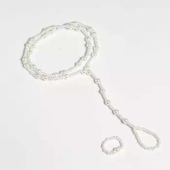 Многослойный браслет, длинная жемчужная цепочка, подвеска, сандалии на ногу, пляжные свадебные украшения для босиком