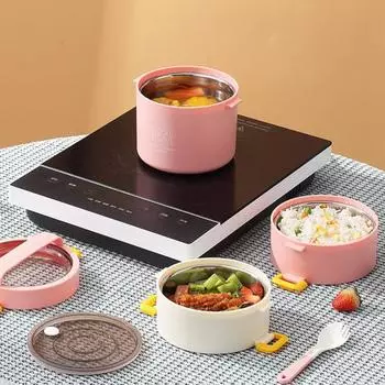 Многослойный ланч-бокс, 900 мл/1350 мл/1800 мл, герметичный круглый практичный термофутляр Bento, товары для дома Single Layer синий