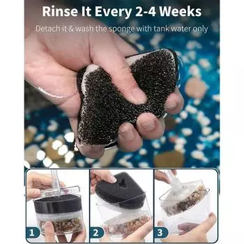 Многослойный пневматический фильтр для аквариума с губкой для аквариума, тихий фильтр для мальков бетта и креветок и мелких рыб из биопены