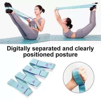 Многоступенчатая растяжка для йоги, танцевальная тренировка, формирование красоты, растяжка для тела, 8 сеток, эластичная лента, цифровая лента ярко-розовый