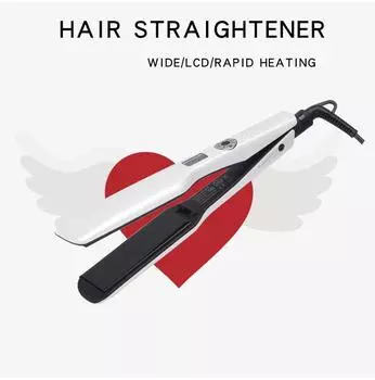 Многоступенчатый ЖК-дисплей, термостат, выпрямитель для волос, широкая пластина, шина, быстрый нагрев PTC, пластина для завивки волос UK