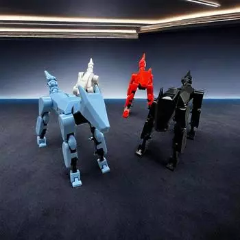 Многосуставная человеческая кукла с 3D-печатью, полностью подвижная декомпрессионная игрушка в механическом стиле One Size чёрный