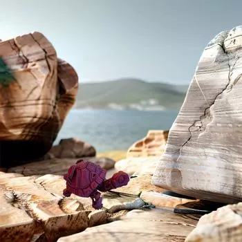 Многосуставная имитация модели животного Пластиковые игрушки для снятия стресса Коллекция черепах, напечатанных на 3D-принтере Style 4