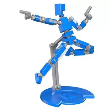 Многосуставная подвижная кукла 3D-печать игрушка для снятия стресса One Size синий