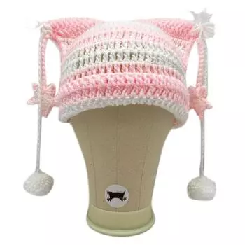 Многотипная вязаная шапка, эластичная ветрозащитная шапка, защитная шапка для ушей, теплая пушистая зимняя вязаная шапка для катания на лыжах, велосипедные принадлежности 1