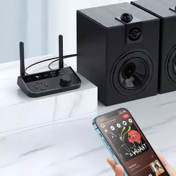 Многоточечный аудиопередатчик Bluetooth 5.3, приемник, 3,5 мм, Aux 2 динамика Rca