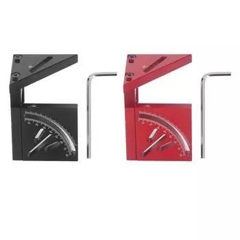 Многоугольный 3D транспортир, линейка для маркировки 45 градусов, незаменимый маркер для деревообработки, квадратный инструмент для Black