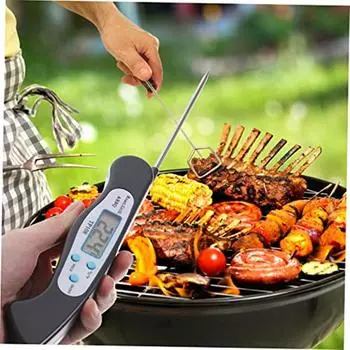 Многоугольный термометр для приготовления мяса с мгновенным считыванием, магнитная присоска и широко используемый со складным зондом, кухонные инструменты