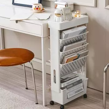 Многоуровневая книжная полка, тележка для хранения, мобильная стойка для хранения, кухонный органайзер, тележка, книжная коробка, стойка для письменного стола, аксессуары для дома