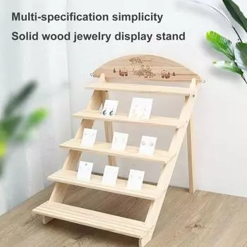 Многоуровневая настольная стойка для хранения, деревянная витрина, гладкая кромка, без заусенцев, устойчивая конструкция, стойка для растений, витрина Dual Layer