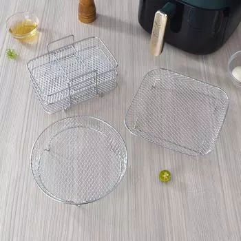 Многоуровневая съемная решетка для фритюрницы из нержавеющей стали 304 Three-layer folding rack