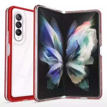 Множественный прозрачный чехол для Samsung Galaxy Z Fold 3 Fold 4 5g, силиконовая рамка, жесткий прозрачный защитный чехол Z Fold 3 5G чёрный