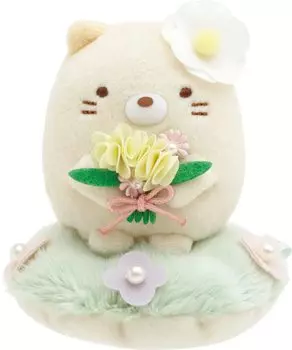 MO06201 Sumikkogurashi and Flower Flower Stuffed Cat Zassou Yousei s Garden