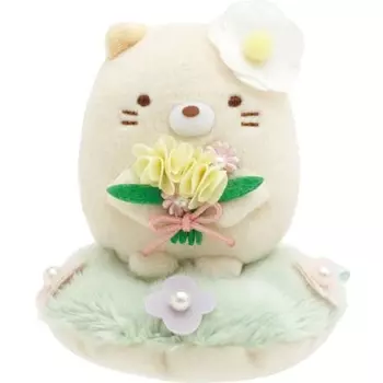 MO06201 Sumikkogurashi Zassou and Yousei s Flower Garden Flower Stuffed Cat