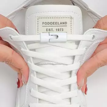 MO.8, 4 шт., шнурки с перекрестным замком без завязок, кроссовки с эластичными шнурками шириной 8 мм для детей и взрослых без завязок, шнурки с резинками, аксессуары для обуви белый