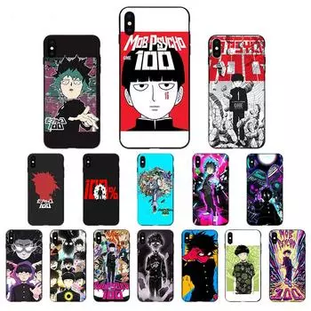 Чехол-накладка Mob Psycho 100 Anime, мягкий, из ТПУ для iPhone X, 11 Pro Max, XS Max, XR, 6, 7, 8, Plus, 5, 5S, чехлы для телефонов, чехол-книжка TeleFoonhoesjes Etui Capa iPhone SE2020
