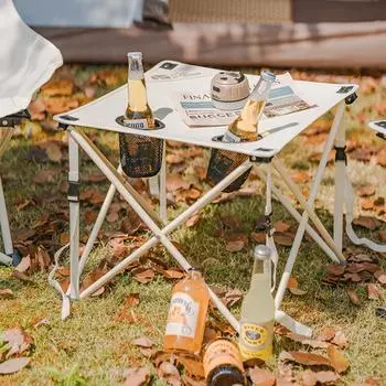 Mobi Garden Tourist Table Outdoor Camping Equipment Folding Table Nature Hike Barbecue Picnic Table Portable Mini Cloth Table покинуть белый