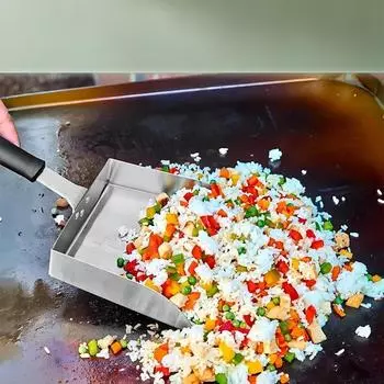 Мобильная лопатка для еды из нержавеющей стали, сковородка, скребок для гриля, лопатка для еды, скребок для разбивания бургеров