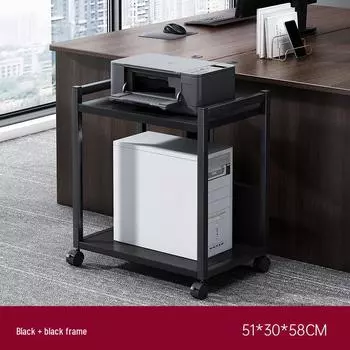 Мобильная многоярусная тележка-принтер и стеллаж для хранения офисных принадлежностей на колесах