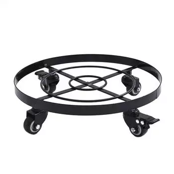 Мобильная подставка для цветов с универсальными колесами. Металлическая передвижная подставка для цветочных горшков.