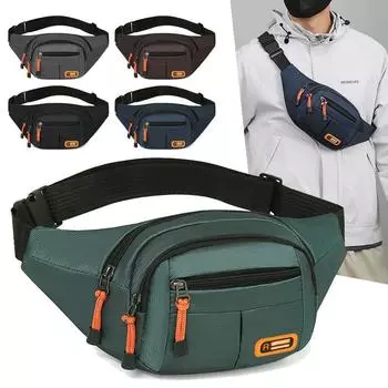 Мобильная поясная сумка для мужчин и женщин Многофункциональная Большая вместимость Защита от брызг Бизнес Износостойкая Строительная площадка серый