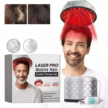 Мобильная шапочка для роста волос, уход за волосами, способствует росту волос, массирует и расслабляет кожу головы, снимает стресс и выпадение волос, 1шт белый