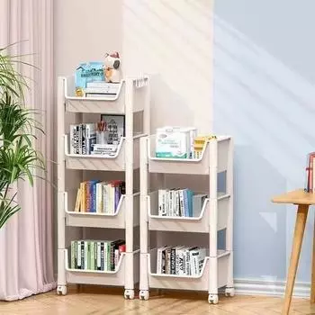 Мобильная стойка для хранения, тележка, кухня, ванная комната, спальня, многоэтажная стойка для хранения закусок с органайзером на колесах, аксессуары для дома 3 Layer белый