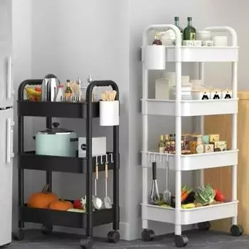 Мобильная стойка для хранения, тележка, кухня, ванная комната, спальня, многоэтажная стойка для хранения закусок с органайзером на колесах, аксессуары для дома