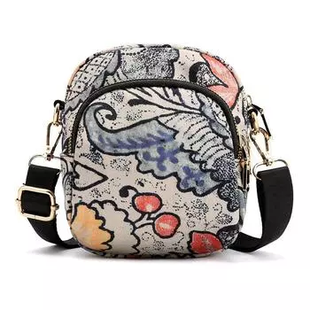 Мобильная сумка Мини Маленькая сумка 2025 Новая модная женская сумка с диагональным ремешком Мини-сумка из ткани Оксфорд Женская сумка Диагональная холщовая сумка 151710cm