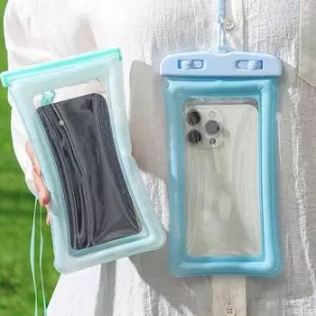 Мобильная водонепроницаемая сумка с ремешком и сенсорным экраном с хорошей герметичностью, герметичная сухая подводная сумка под водой зелёный