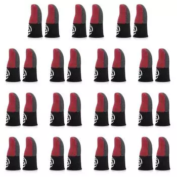 - Мобильные дышащие перчатки с защитой от пота и большого пальца с рукавами для PUBG (красный)