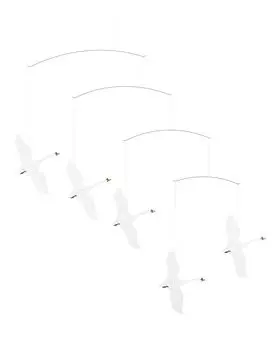 Мобильные телефоны FLENSTED Скандинавские лебеди Дания Мобильные скандинавские скандинавские товары Скандинавские лебеди FLENSTED MOBILES Скандинавские лебеди FM-004 белый