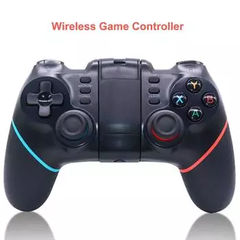 Мобильный игровой контроллер, обновление Bluetooth и беспроводной контроллер 2.4G для iPhone Android/ПК Windows/Smart TV/PS3/PS4 17.5*13.5*6.5cm синий/красный