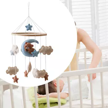 Мобильный колокольчик для детской кроватки ручной работы для младенцев 6-12 месяцев