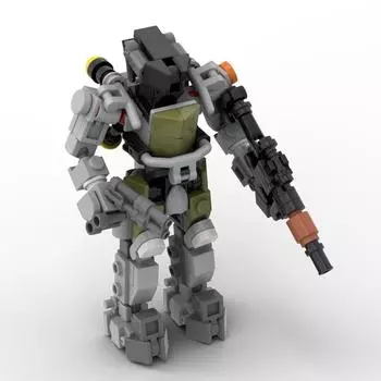 Мобильный костюм для девочек, женский робот, меха, девушка, модель, модульные строительные блоки, игрушки, костюм для Рождества/Дня рождения, подарки для детей Color paper drawing