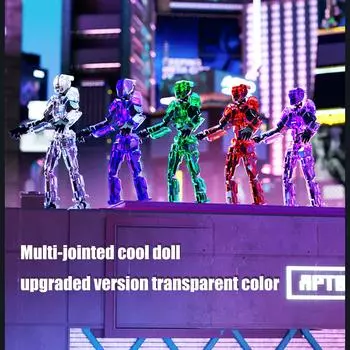 Мобильный кукольный набор 5-го поколения, мобильная кукла-робот, подвижная мобильная кукла, подходит для коллекционеров, украшение для рабочего стола One Size синий