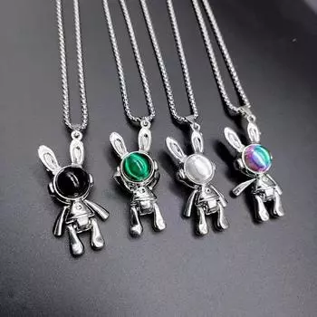 Мобильный механический кулон в виде кролика в стиле кошачий глаз в стиле хип-хоп