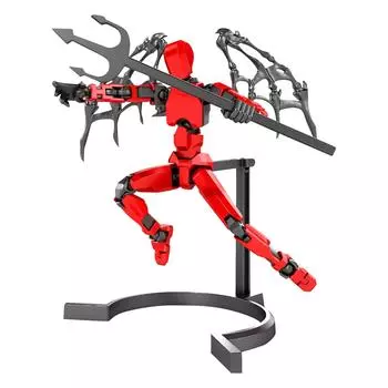 Мобильный набор кукол, 3D-робот-титан, подвижная кукла, подходит для коллекционеров, украшение для рабочего стола One Size красный