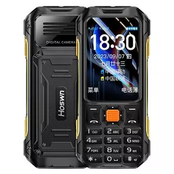 Мобильный телефон i77 4G с 2,4-дюймовым дисплеем, двумя SIM-картами, двумя режимами ожидания, громкоговорителем, полнодиапазонным функциональным телефоном для пожилых людей, прочным водонепроницаемым телефоном с фонариком Standard чёрный