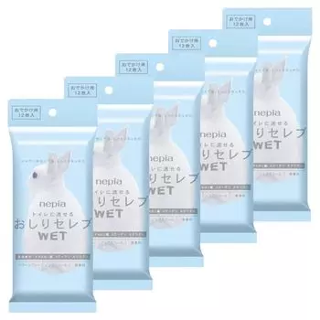 Мобильный телефон Oshiri Celebrity Napier Wet WET для выхода из дома 12 x В комплекте с оригинальной салфеткой [Набор 5]