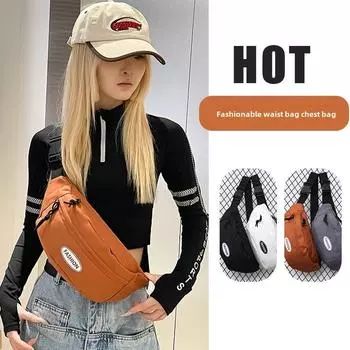 Мобильный телефон поясная сумка мужская нагрудная сумка японский простой и легкий плечевой маленький рюкзак женская спортивная сумка для отдыха мужская 36*10*17cm чёрный