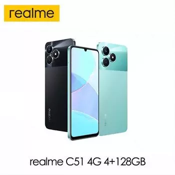 Мобильный телефон Realme C51 4G NFC 33W Смартфон Глобальная версия