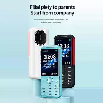 H29 4G Кнопка Мобильный телефон 2.8 дюйма Две SIM-карты 6800 мАч Будильник Диктофон Фонарик Сеть LTE Дешевый Мобильный Телефон чёрный