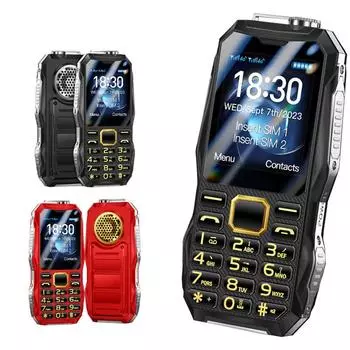 i22 4G кнопочный телефон 1,77 дюйма фонарик будильник 1500 мАч аккумулятор 2G/4G версия две SIM-карты клавиатура телефон с функцией 2G Version чёрный