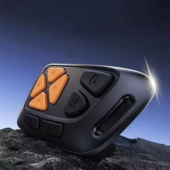 Мобильный телефон с лезвием Bluetooth-пульт дистанционного управления с функцией отключения звука, перезаряжаемая многофункциональная щетка для видеосъемки, фотосъемки электронных книг, перелистывания страниц чёрный