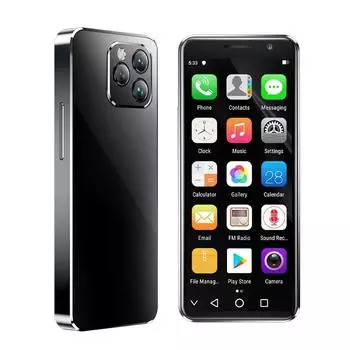 Мобильный телефон SOYES XS16 Pro, 4 ГБ ОЗУ, 128 ГБ ПЗУ, большая память, 4,0-дюймовый сенсорный экран, 2000 мАч, Android 10, восьмиядерный, 4G LTE, две SIM-карты, Face ID, мини-смартфон чёрный