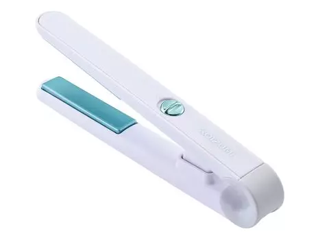 Мобильный выпрямитель для волос Koizumi Hair Iron с питанием от USB, совместимый с зарубежными странами, синий KHS-8540A