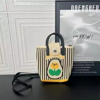 Mobile Phone Bag Crossbody Women S High-End Versatile Cute Cartoon Knitted Handbag Coin Handbag