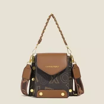 Mobile phone bag female messenger 2024 new fashion niche Internet celebrity explosion ins small square bag for mobile phones покинуть белый